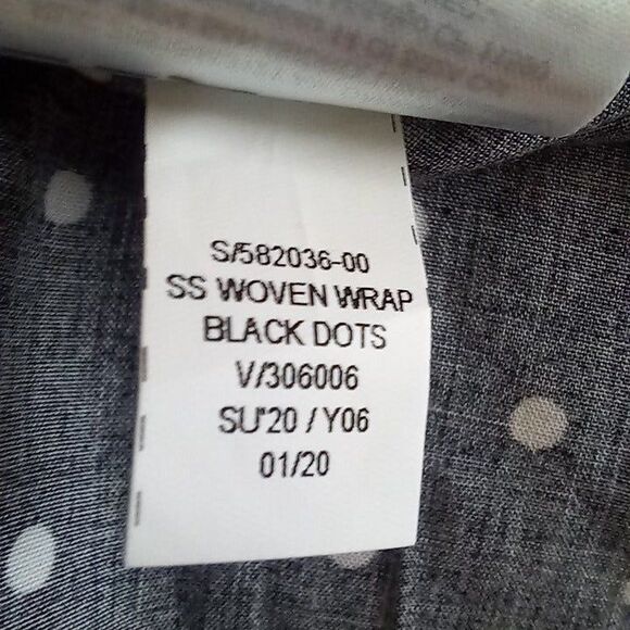 Old Navy Polka Dot Woven Wrap Dress-Size XS-Flutter Sleeve-V-Neck-Unlined - Picture 9 of 9